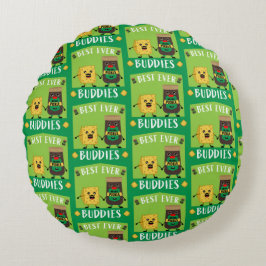 Almofada Redonda Queijo De Cheddar Britânico E Amantes De Picles