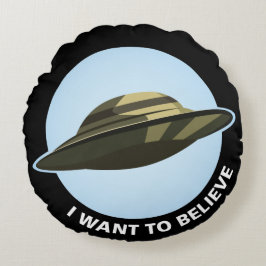 Almofada Redonda Quero Acreditar No Travesseiro Redondo