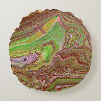 Almofada Redonda Questions 1 Wild Green Maroon Accent Pillow