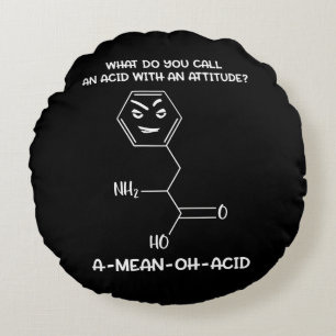 Almofada Redonda Química Ciência Acid Atitude A-Média-Acid