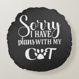 Almofada Redonda Raças de Gatos para Pessoas