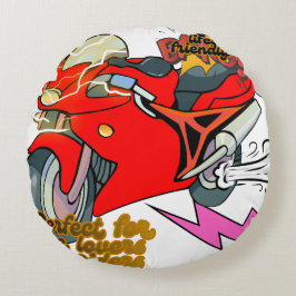 Almofada Redonda  Racing Bike Art Speed