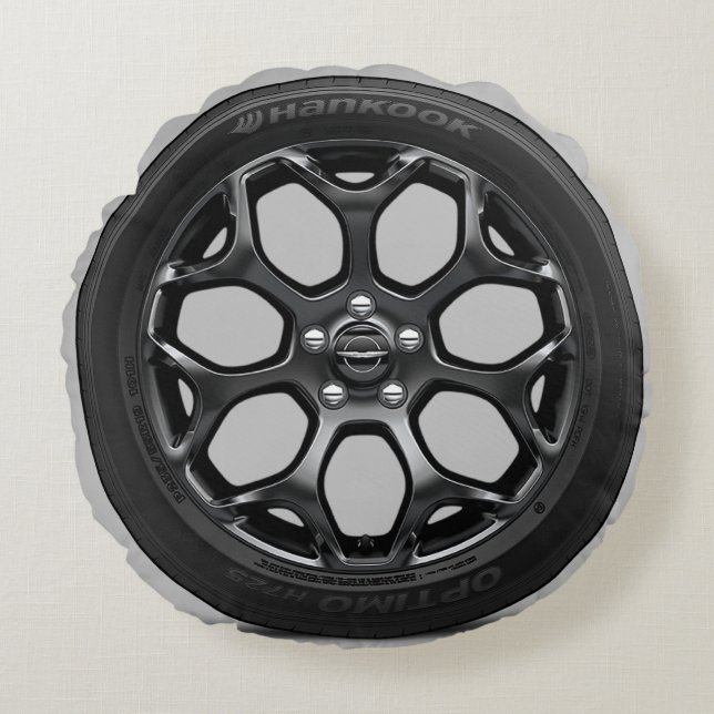 Almofada Redonda Racing Car Wheel Rim Gran Turismo Movie GT7 (Frente)