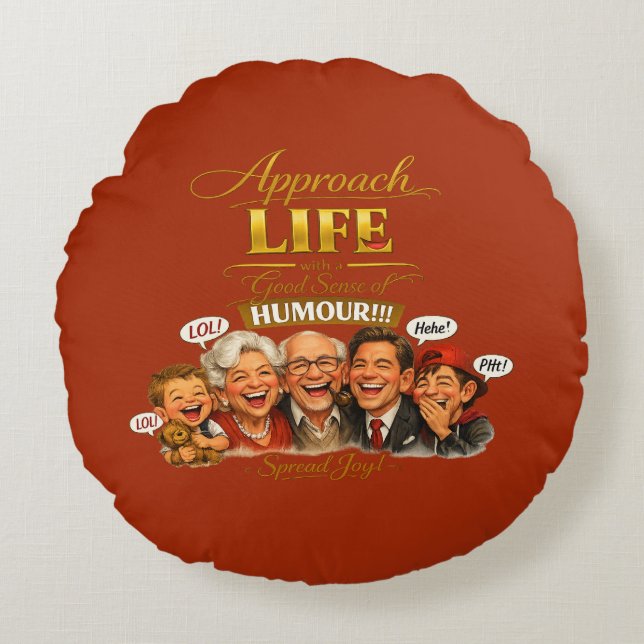 Almofada Redonda Radiate joy (Frente)