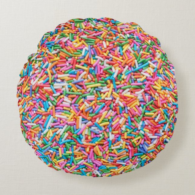 Almofada Redonda Rainbow sprinkles (Frente)
