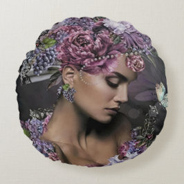 Almofada Redonda Rainha das Flores