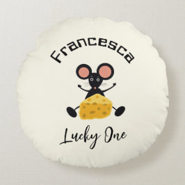 Almofada Redonda Rato pequeno com queijo