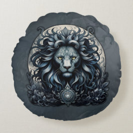 Almofada Redonda Real elegância, uma majestosa ornamentado de cabeç