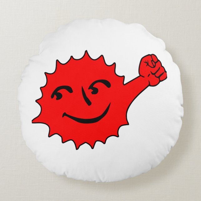 Almofada Redonda Red Sun Cheer Mascot (Frente)