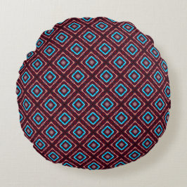Almofada Redonda Red With Blue Stars