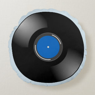 Almofada Redonda Registro de vinilo