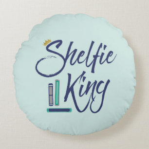 Almofada Redonda Rei azul de Shelfie do Booklover