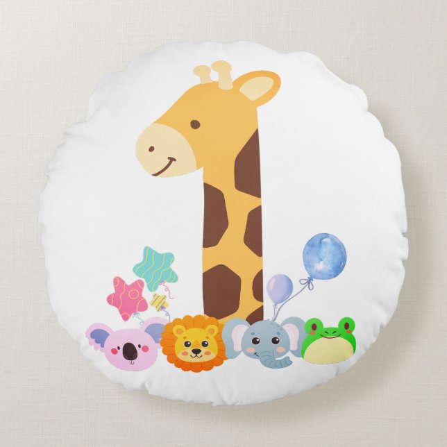 Almofada Redonda Reloj de pared (Frente)