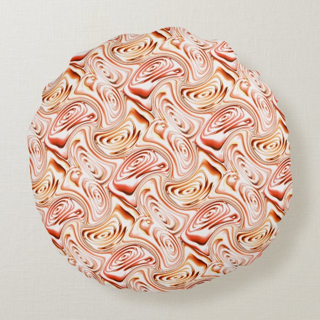 Almofada Redonda Repetindo a formação de uma flor ou borboleta aver (Verso)