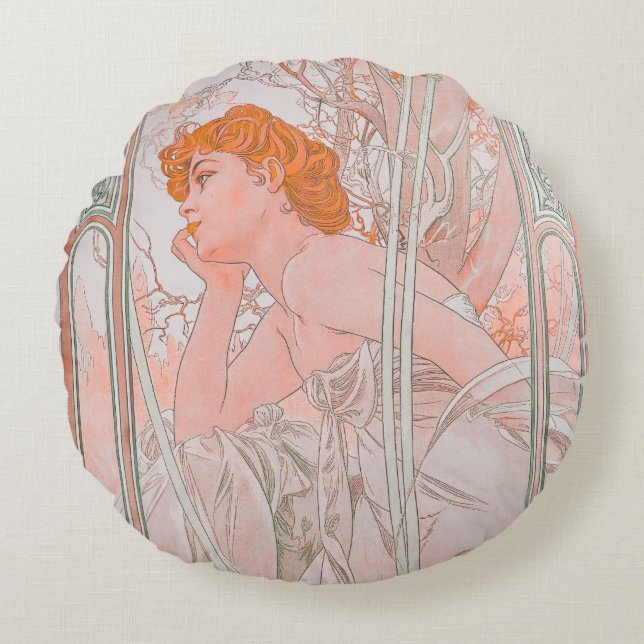 Almofada Redonda Reverie du Soir, 1899 (Frente)