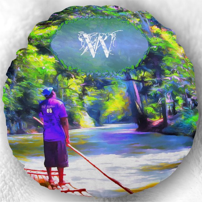 Almofada Redonda Rio Jamaican Raft Ride J001 (Criador carregado)