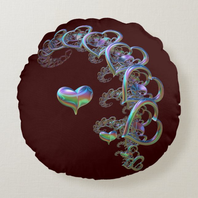 Almofada Redonda Ritmo do coração (Frente)
