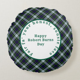 Almofada Redonda Robert Burns Scottish Tartan 2