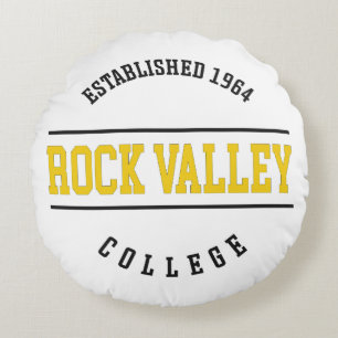Almofada Redonda Rock Valley College - RVC Ouro Eagles