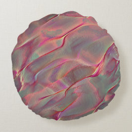 Almofada Redonda Rock virtual em tom de satin, pêssego ou coral viv