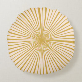 Almofada Redonda Roda de Mostarda Rosa Esbranquiçada