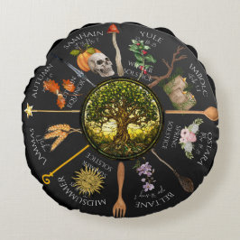 Almofada Redonda Roda Mágica do Ano