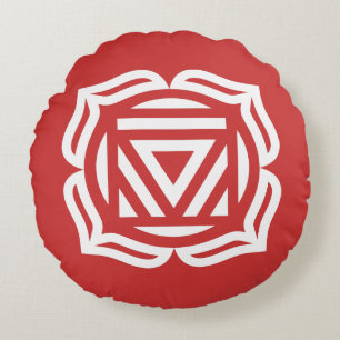 Almofada Redonda Root Chakra Energy Round Travesseiro