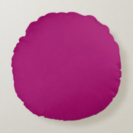 Almofada Redonda Rosa Choque, Roxo, Sólido, Simples, Moderno