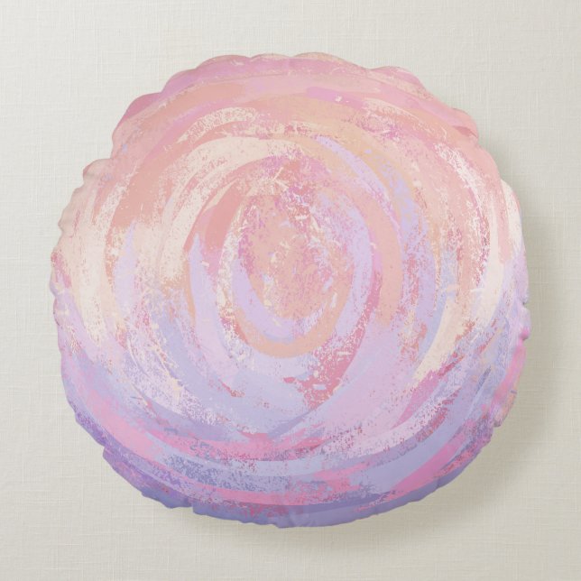 Almofada Redonda Rosa e Cheirosa (Frente)