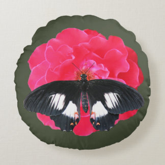 Almofada Redonda Rosa e Swallowtail