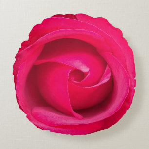 Almofada Redonda Rosa vermelho romântico do rosa