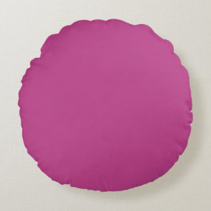 Almofada Redonda Rosa Violet Solid Color Impressão, cor-de-rosa-esc