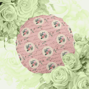 Almofada Redonda Rosas Antigos de Imagem de Letreção