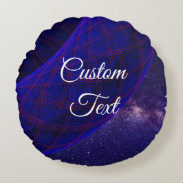 Almofada Redonda Rosquinhas Azuis No Travesseiro Geométrico