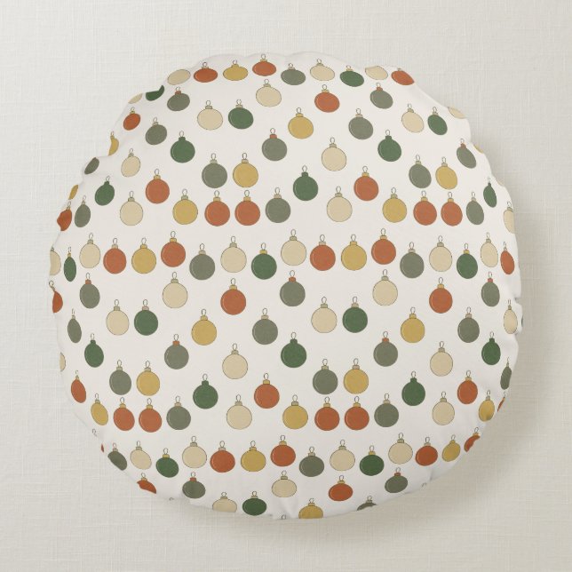 Almofada Redonda Round Baubles Pattern			 (Frente)