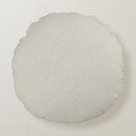 Almofada Redonda Round pillow with a subtle striped pattern