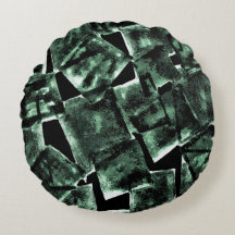 Round Pillow with Cubed Design