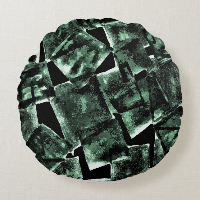 Almofada Redonda Round Pillow with Cubed Design (Frente)