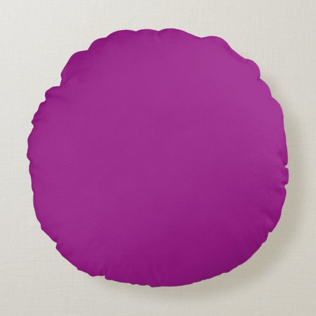 Almofada Redonda Roxo abstrato Cor sólida simples (Frente)