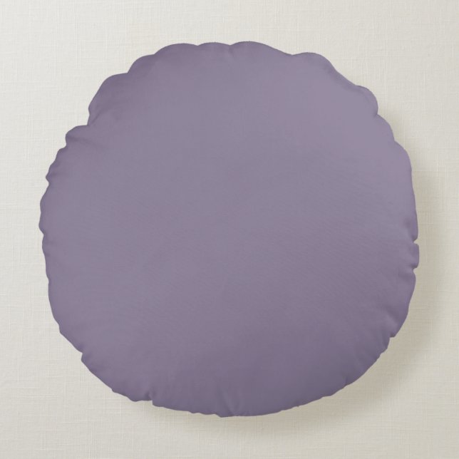 Almofada Redonda Roxo Cinza Suave,Moderno Sólido,Almofada de Arreme (Frente)