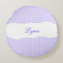 Roxo Xadrez Rústico Nome Personalizado