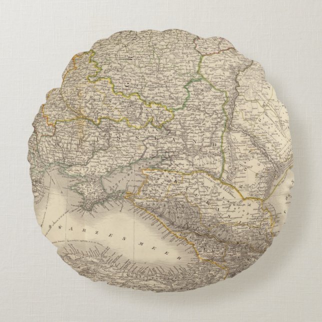 Almofada Redonda Rússia e Europa 3 (Frente)