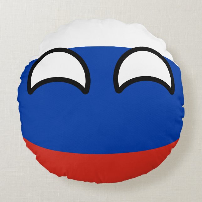 Almofada Redonda Rússia Geeky de tensão engraçada Countryball (Frente)