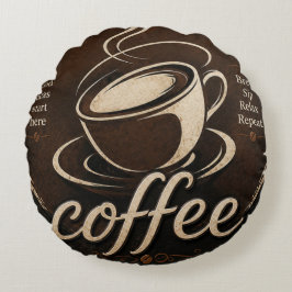 Almofada Redonda Rustic Coffee Bar Decor Gift