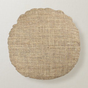 Almofada Redonda Rustic Country Vintage Burlap