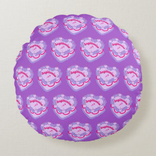 Almofada Redonda Sagittarius Zodiac Coquette Heart Cake