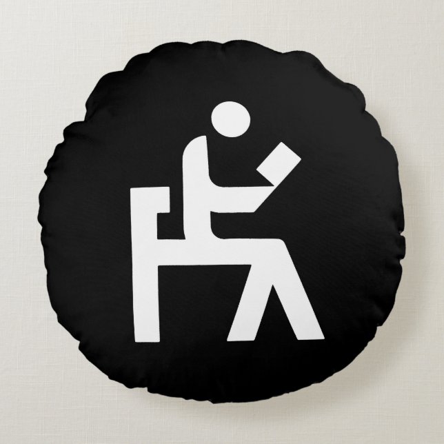 Almofada Redonda Sala de leitura da biblioteca (Frente)