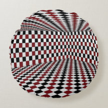 Sala Xadrez Vermelho Branco e Preto Alto Contraste