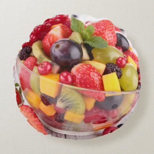 Almofada Redonda Salada de fruta fresca