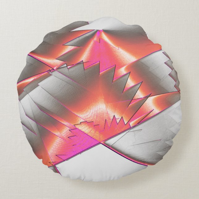 Almofada Redonda Salmão ou pêssego, extremamente rugoso digitalizad (Verso)